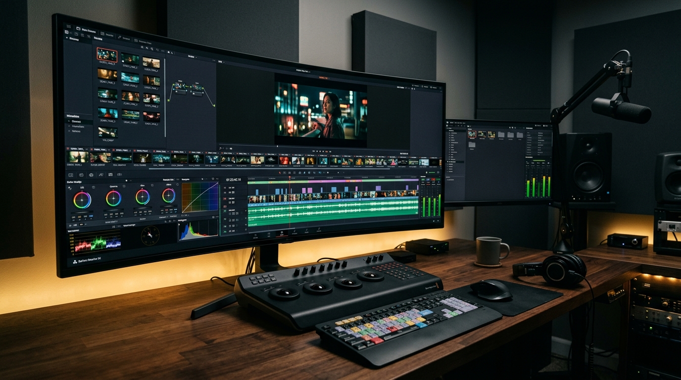 Video Editing - Professional Editing Workstation with Video Timeline